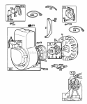 Page D Diagram and Parts List for 081231-0245-98  Briggs and Stratton Engine